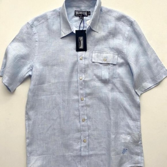 Vilebrequin  Short Sleeve Linen Button Shirt - Picture 2 of 2